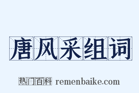 唐风采组词是什么意思的图片